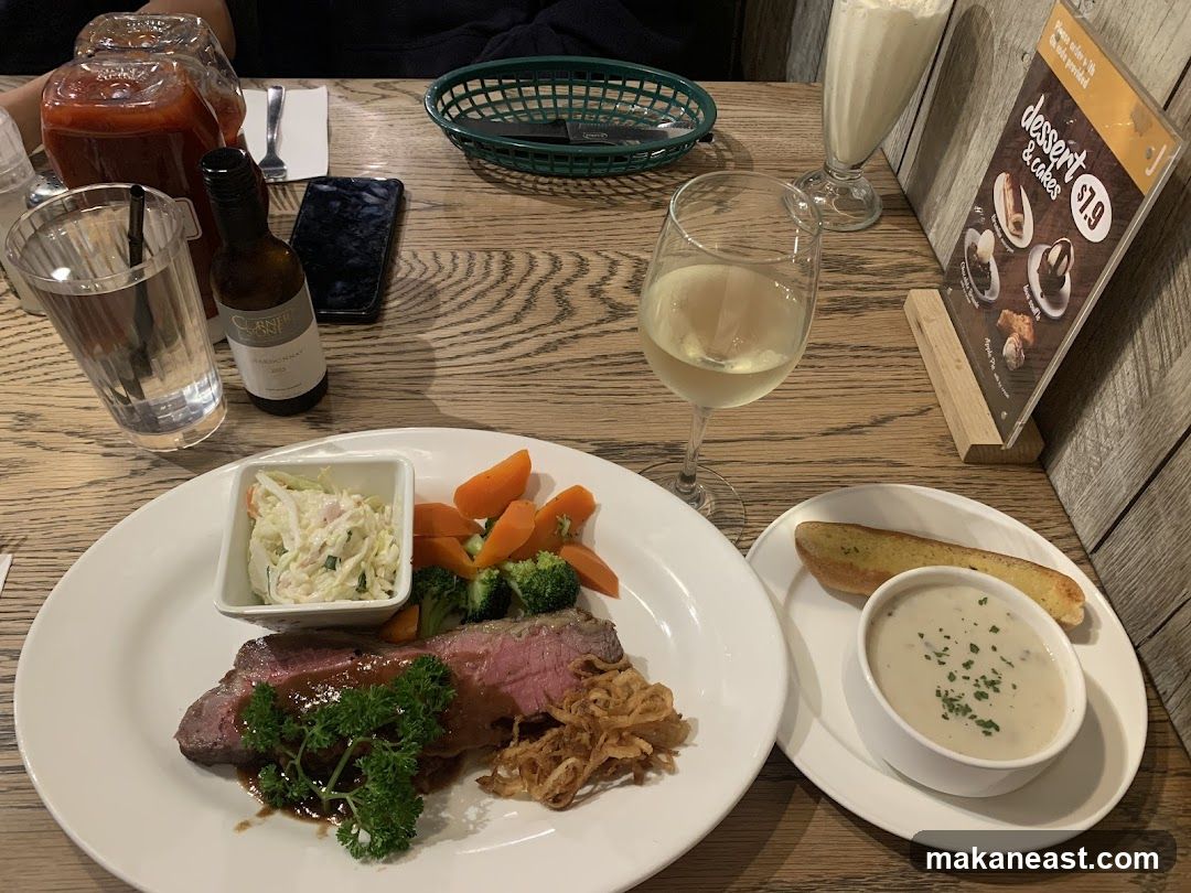 Dinner with Steak and Soup