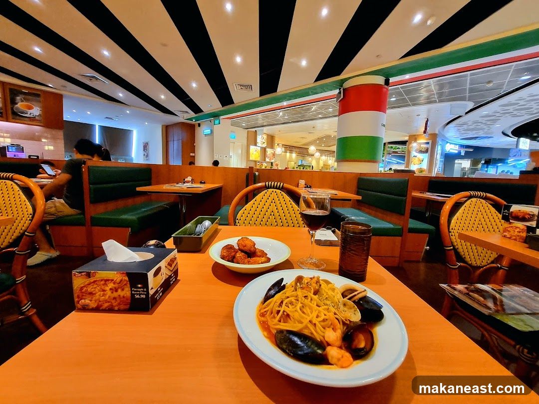 Restaurant Interior with Food