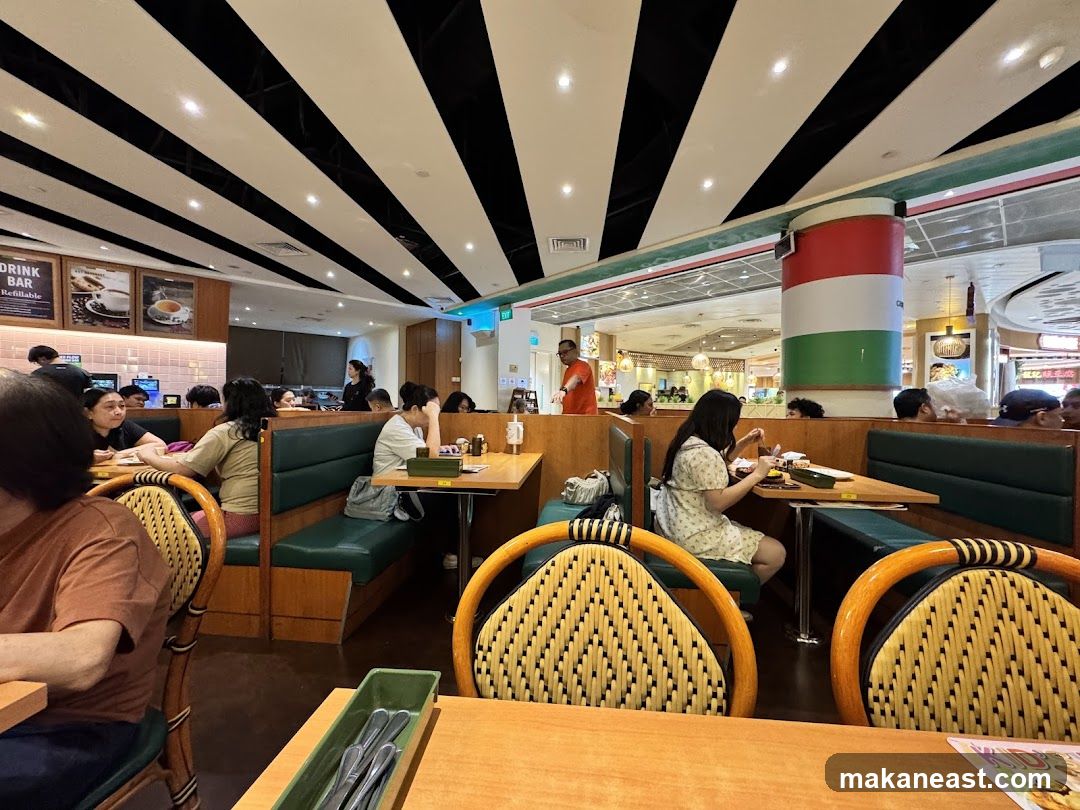 Restaurant Interior with Booth Seating
