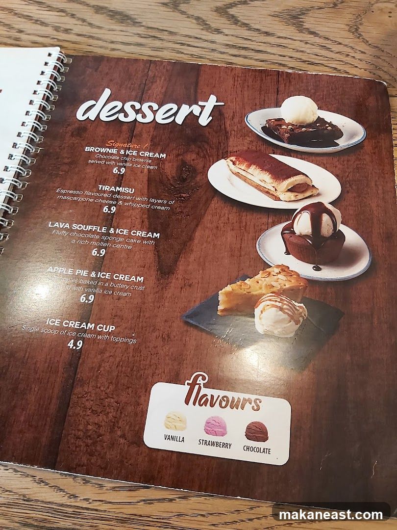 Dessert Menu