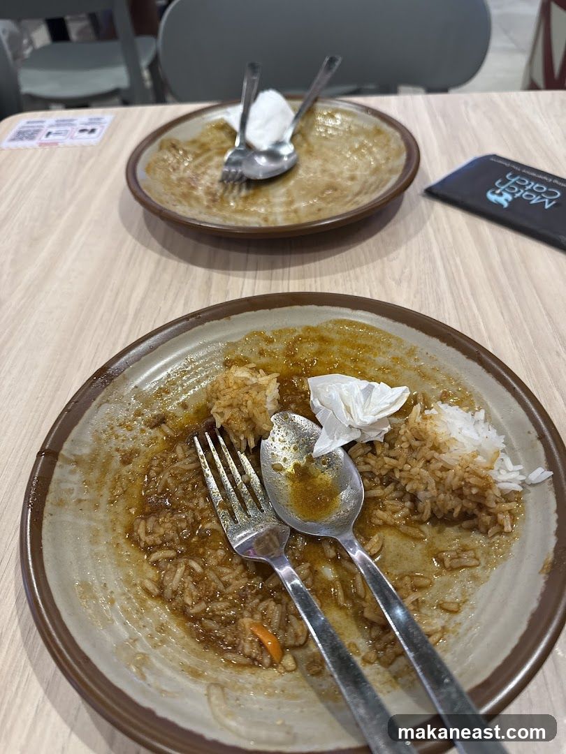Dirty Plates with Leftover Food