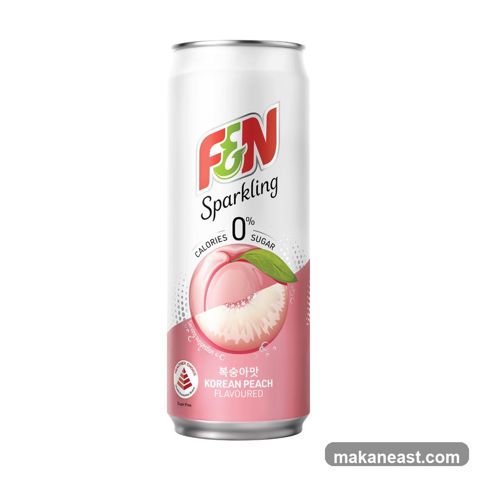 F&N Sparkling Korean Peach Flavoured Drink