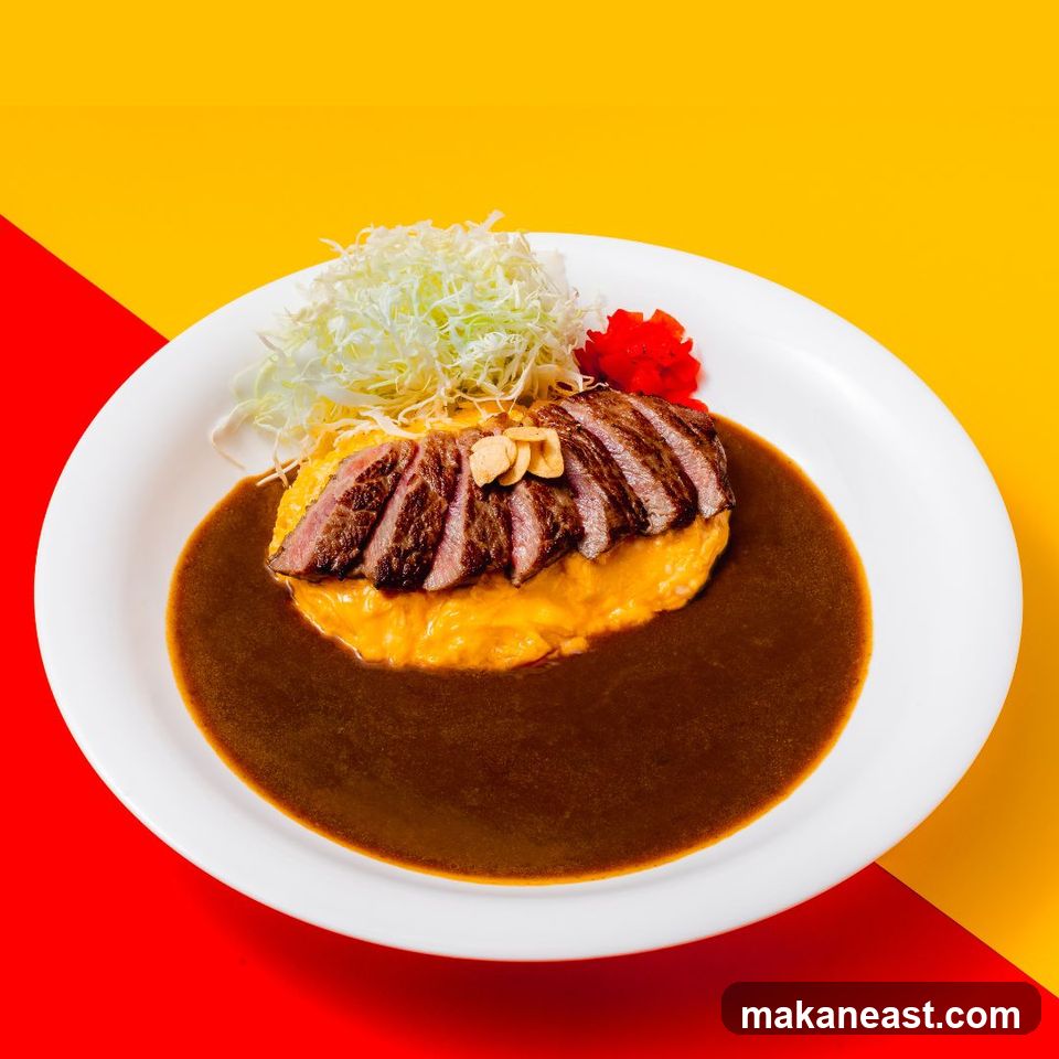 Omurice with Sliced Steak