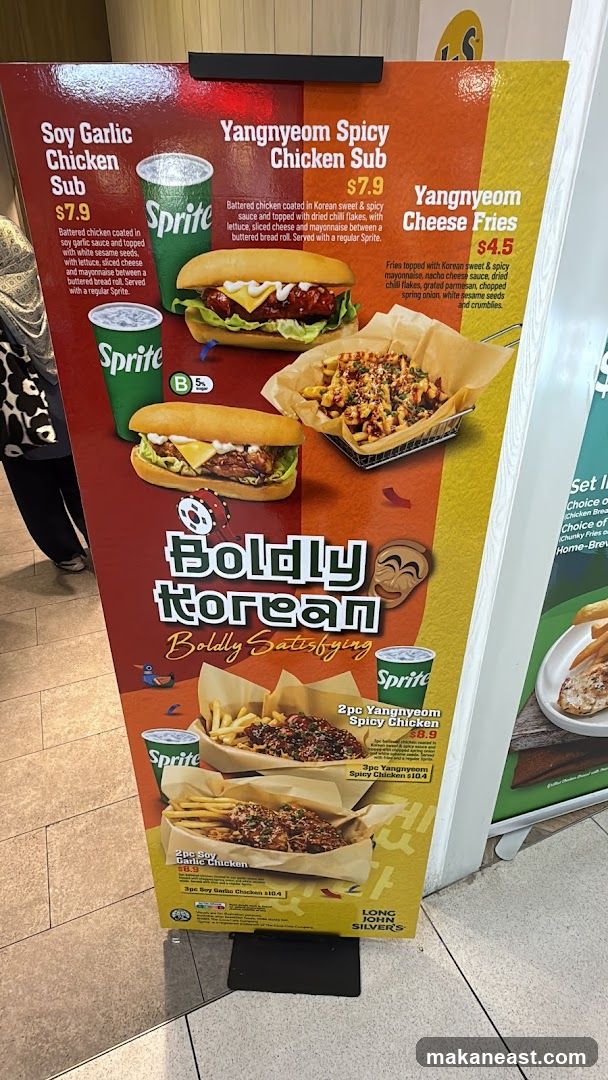 Boldly Korean Menu