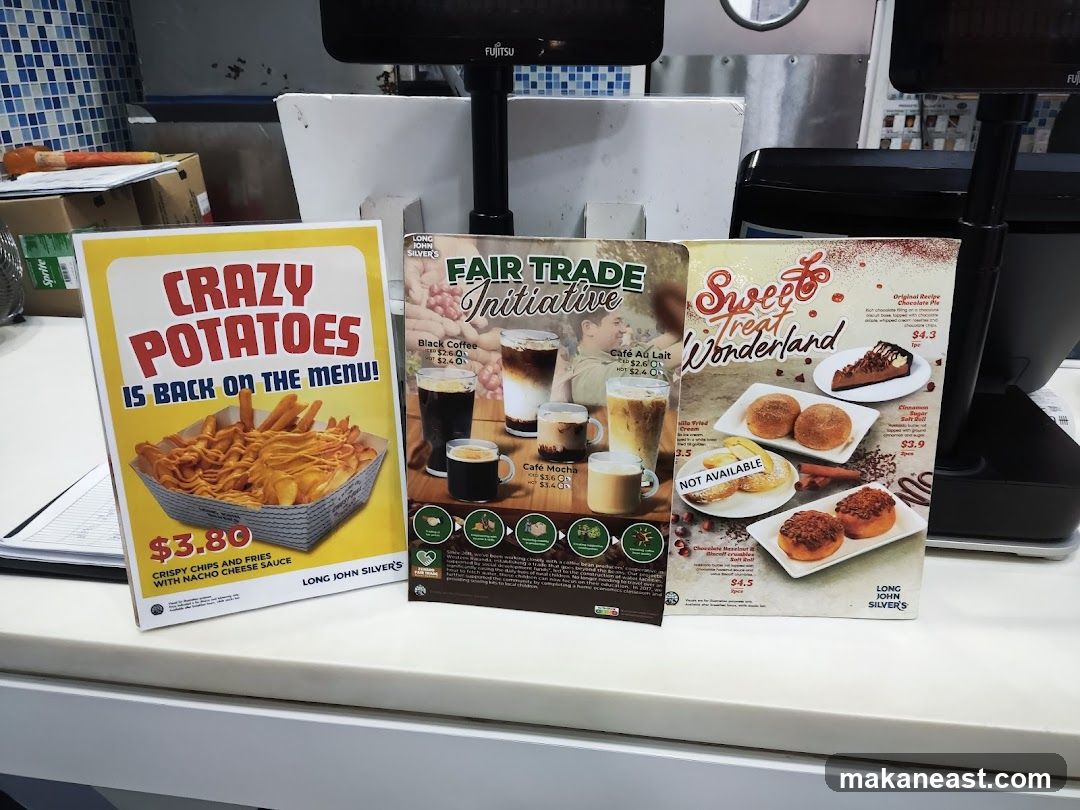 Long John Silver's Menu Displays