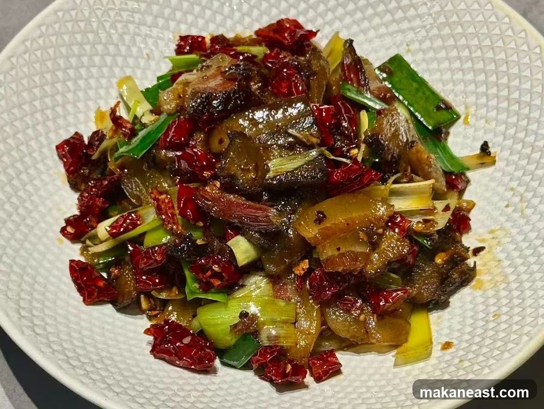 Spicy Braised Beef with Dried Chilies and Scallions
