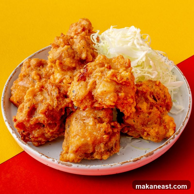 Fried Chicken with Shredded Cabbage