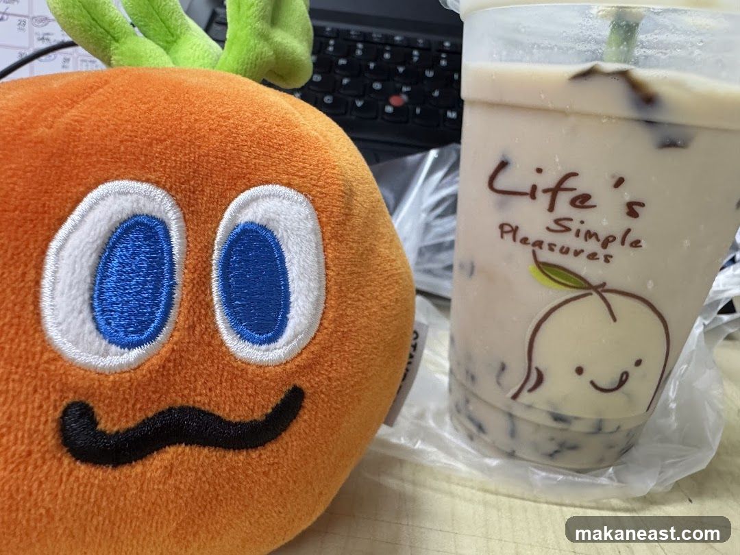 Plush Toy and Bubble Tea
