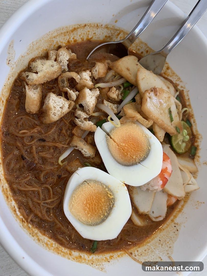 Noodle Soup with Egg and Shrimp