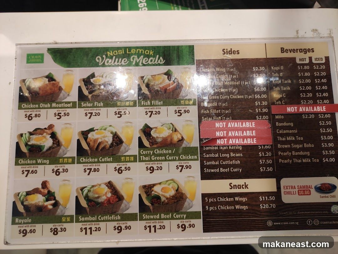 Nasi Lemak Value Meals