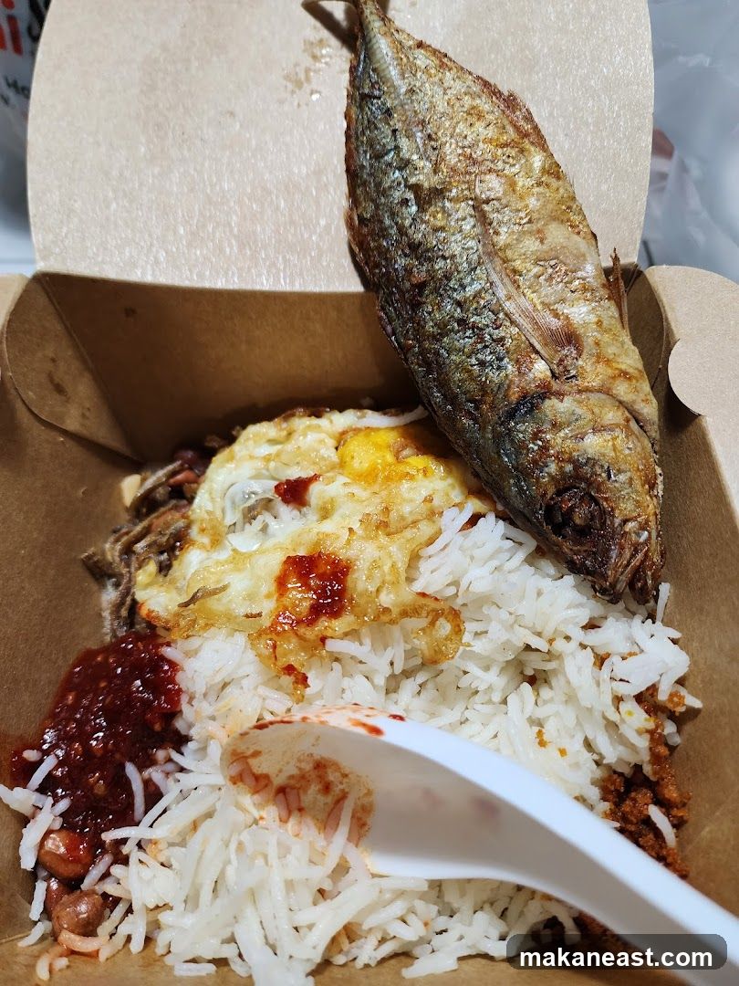 Nasi Lemak with Fried Fish