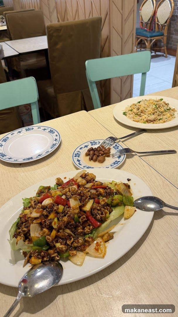 Restaurant Dining Table with Food