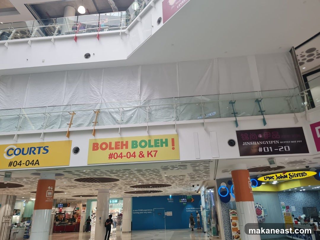 Mall Interior with Store Signage