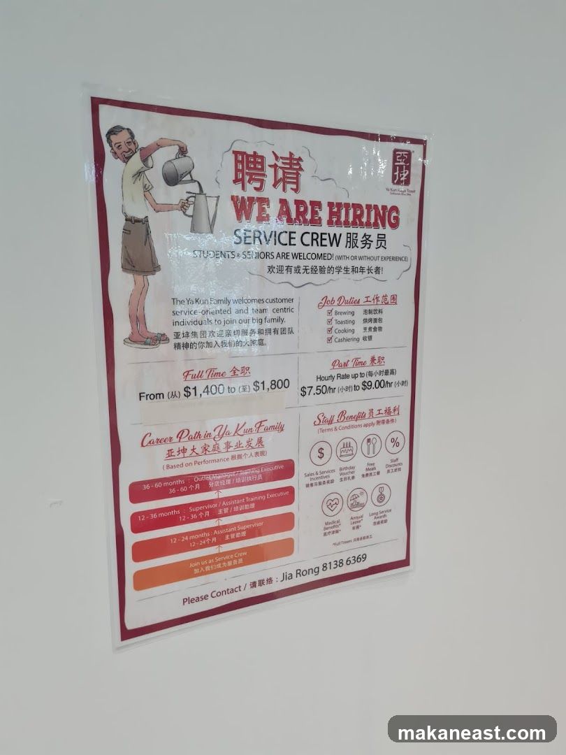 We Are Hiring Service Crew Poster