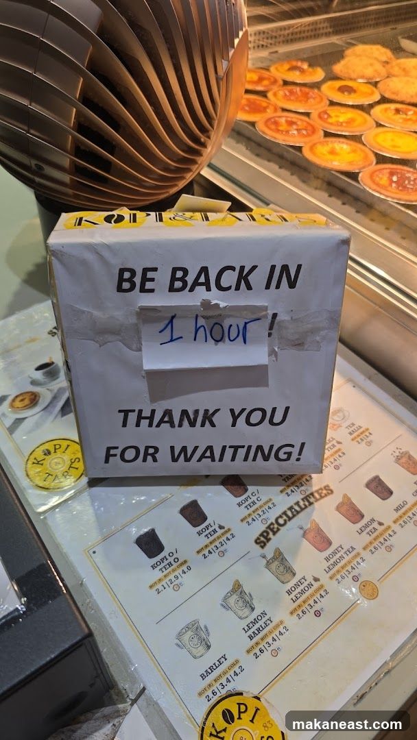 Temporary Closure Sign and Menu