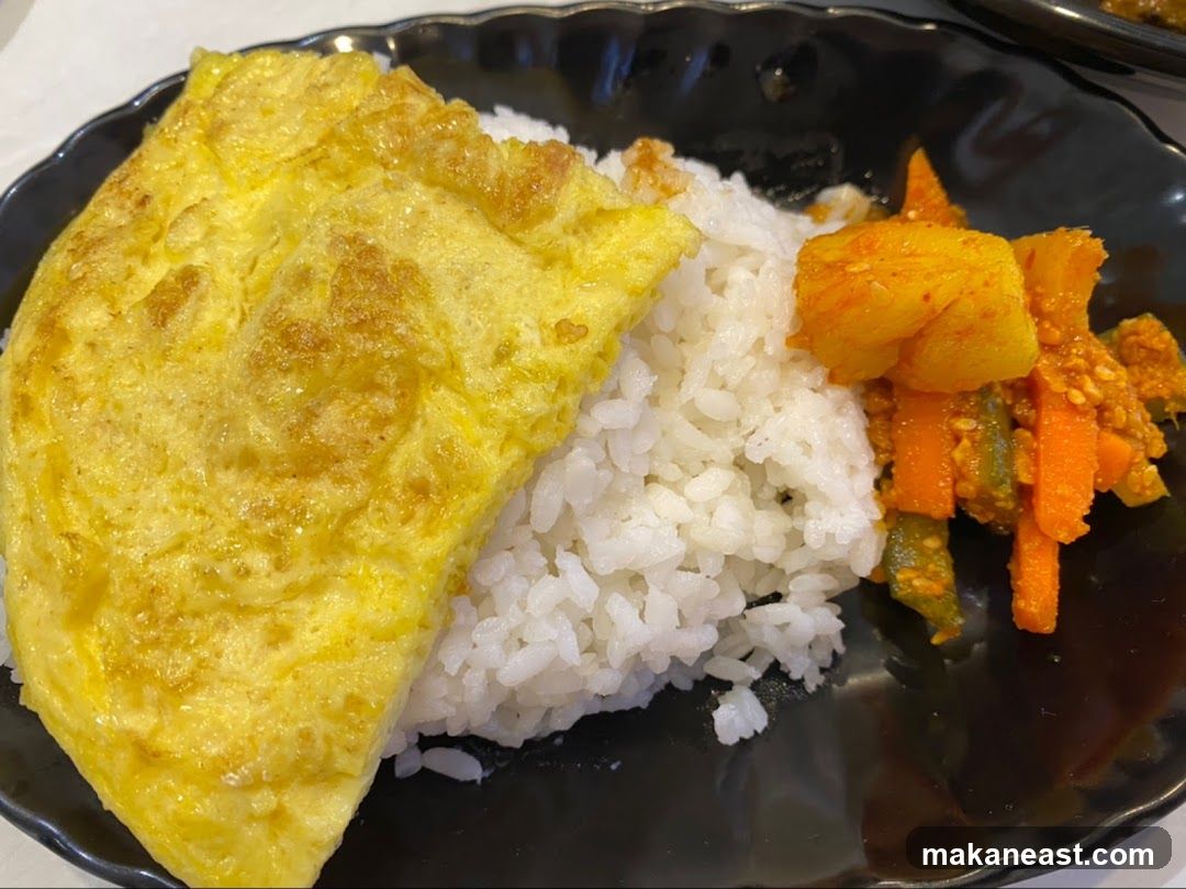 Omelet with Rice and Pickled Vegetables