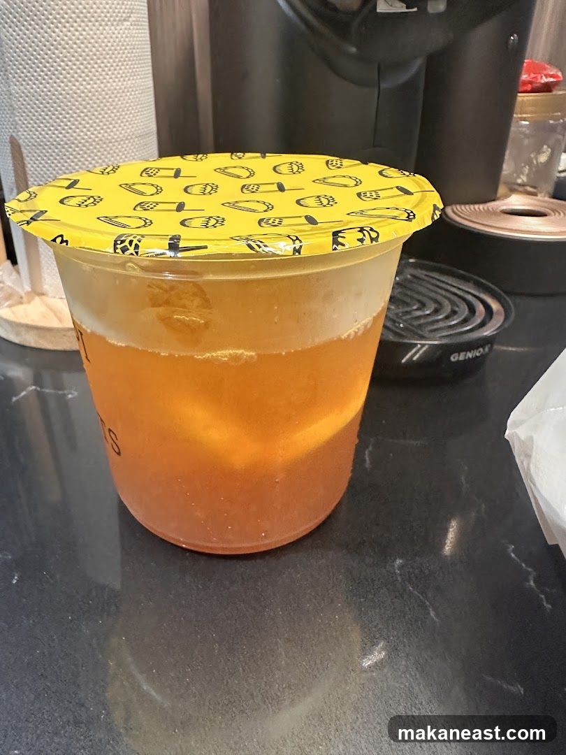 Beverage with patterned lid