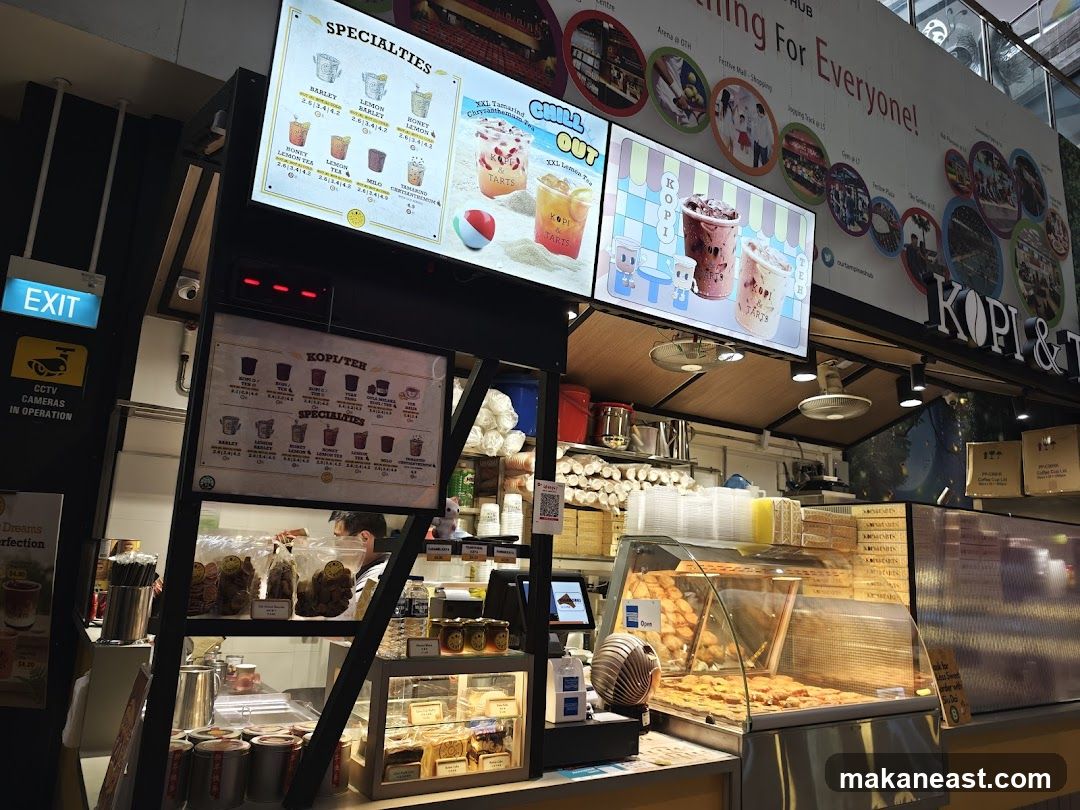 Kopi & Tarts Menu and Display