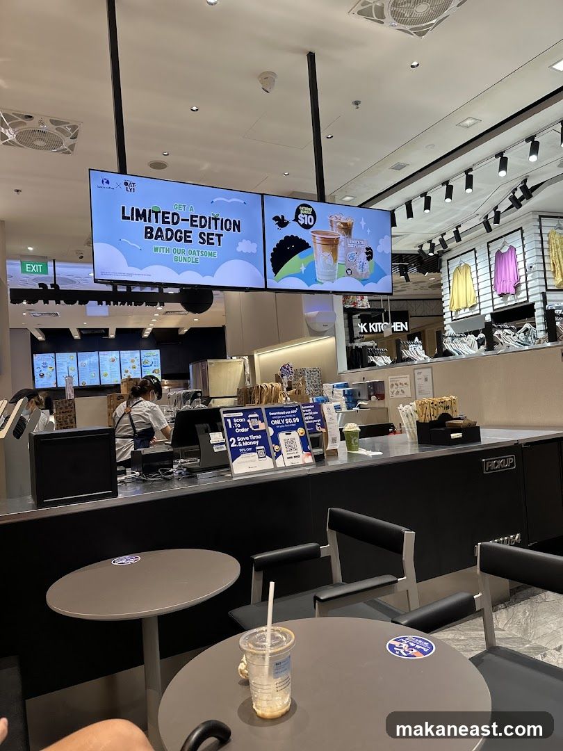 Cafe Counter with Digital Menu