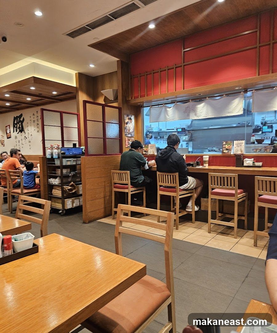 Restaurant Interior with Counter Seating