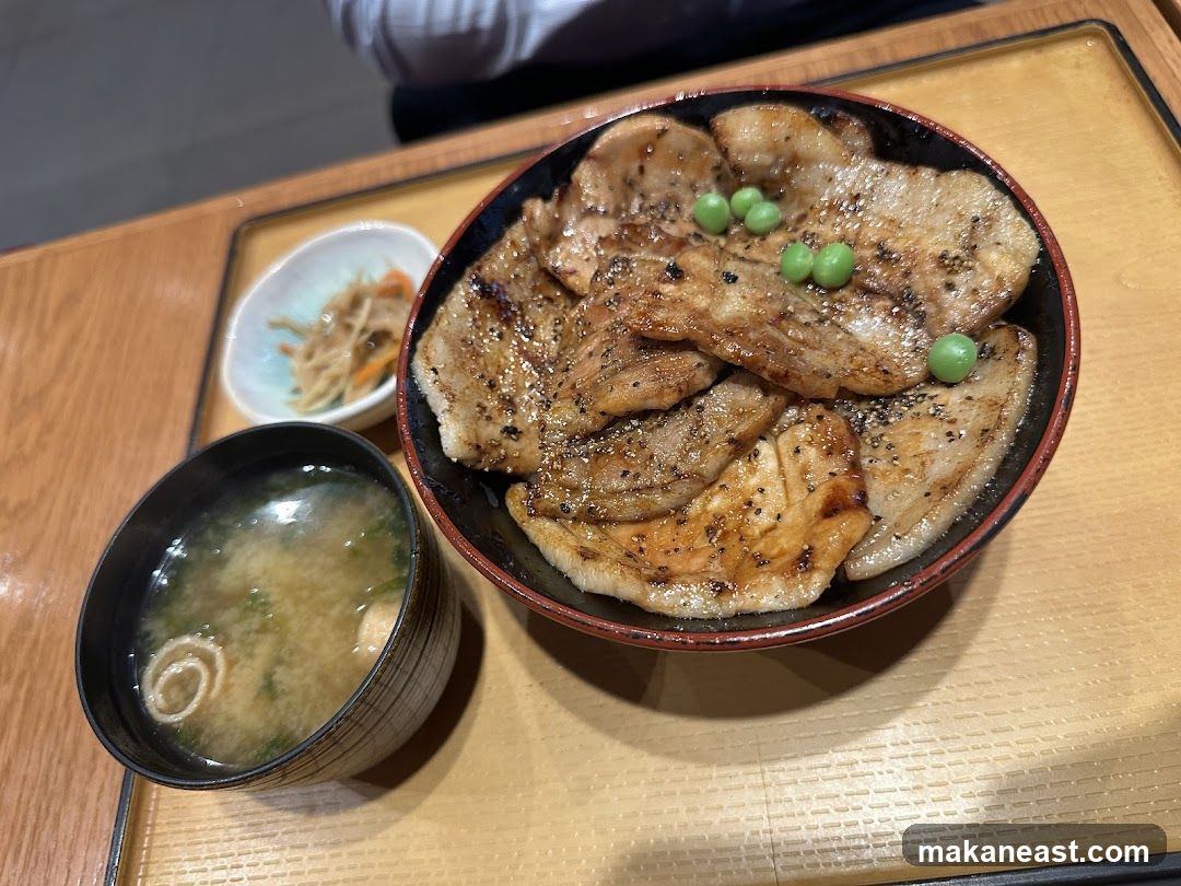 Pork Donburi with Miso Soup