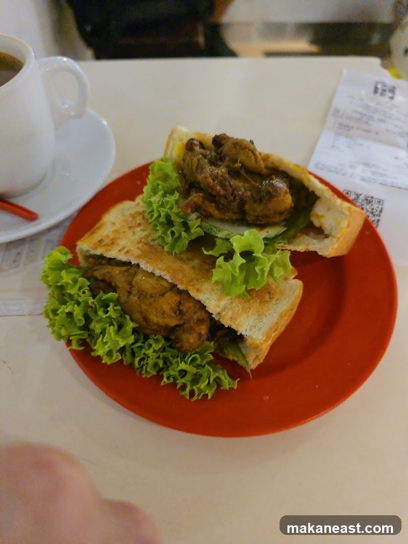 Chicken Sandwich and Coffee