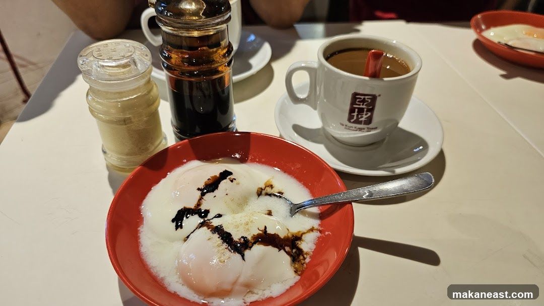 Soft-boiled eggs and coffee
