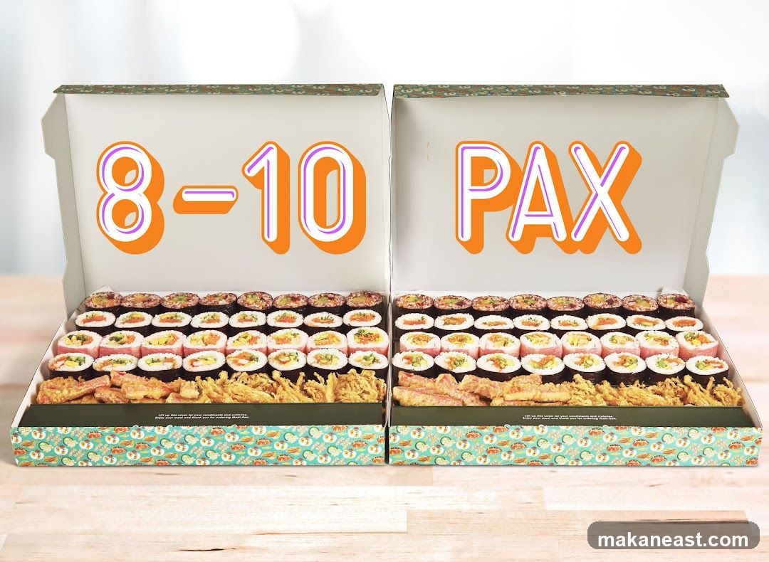 Sushi platters for 8-10 people