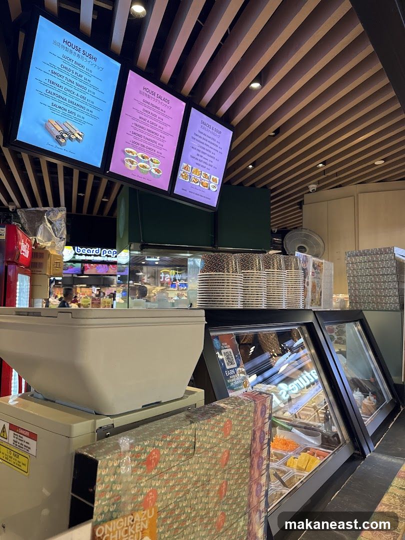 House Sushi, House Salads, Snacks & Soup
