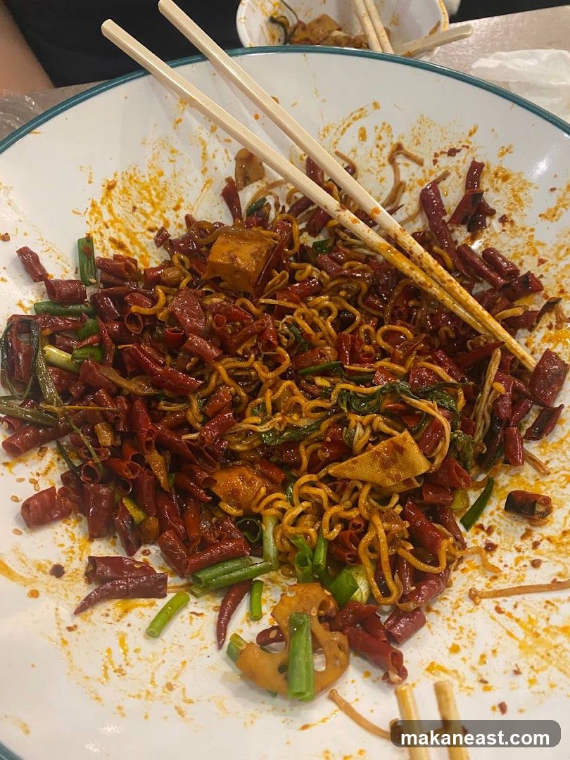 Spicy Noodles with Chili Peppers