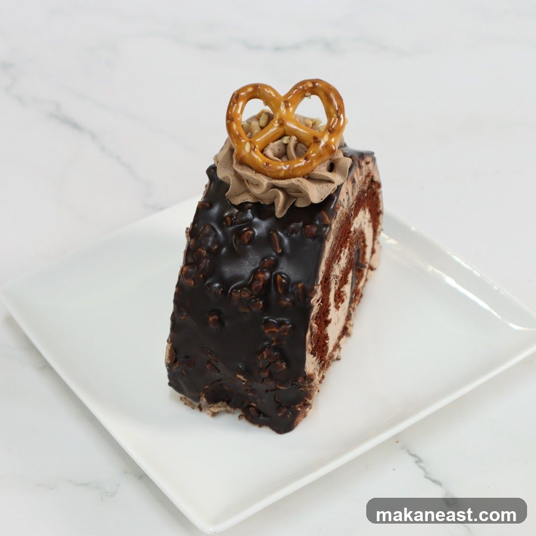 Chocolate Roll Cake Slice