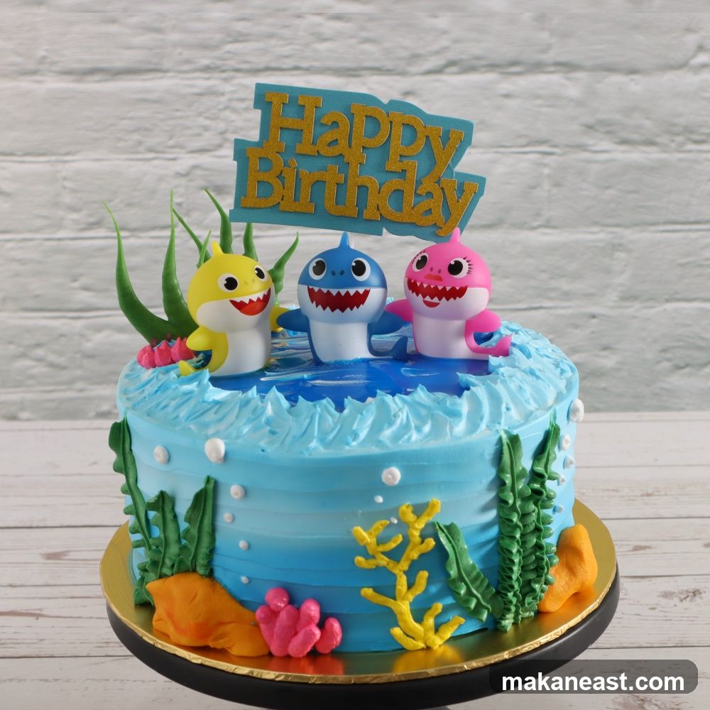Baby Shark Birthday Cake