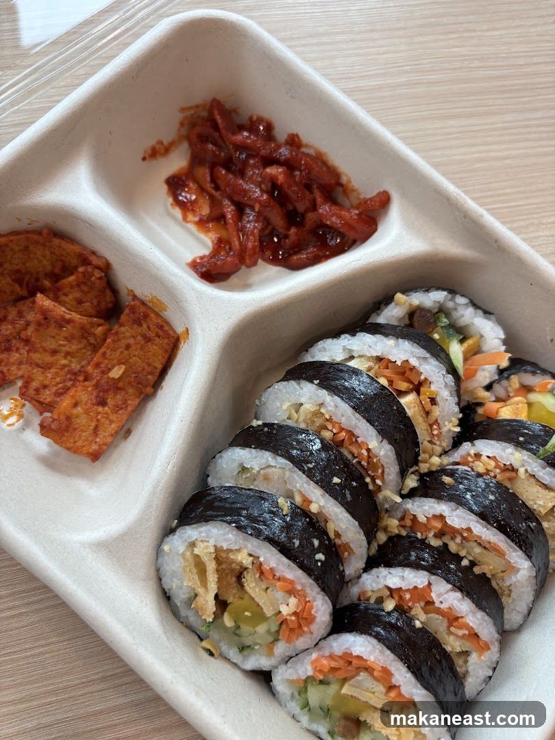 Korean Rolled Rice and Side Dishes