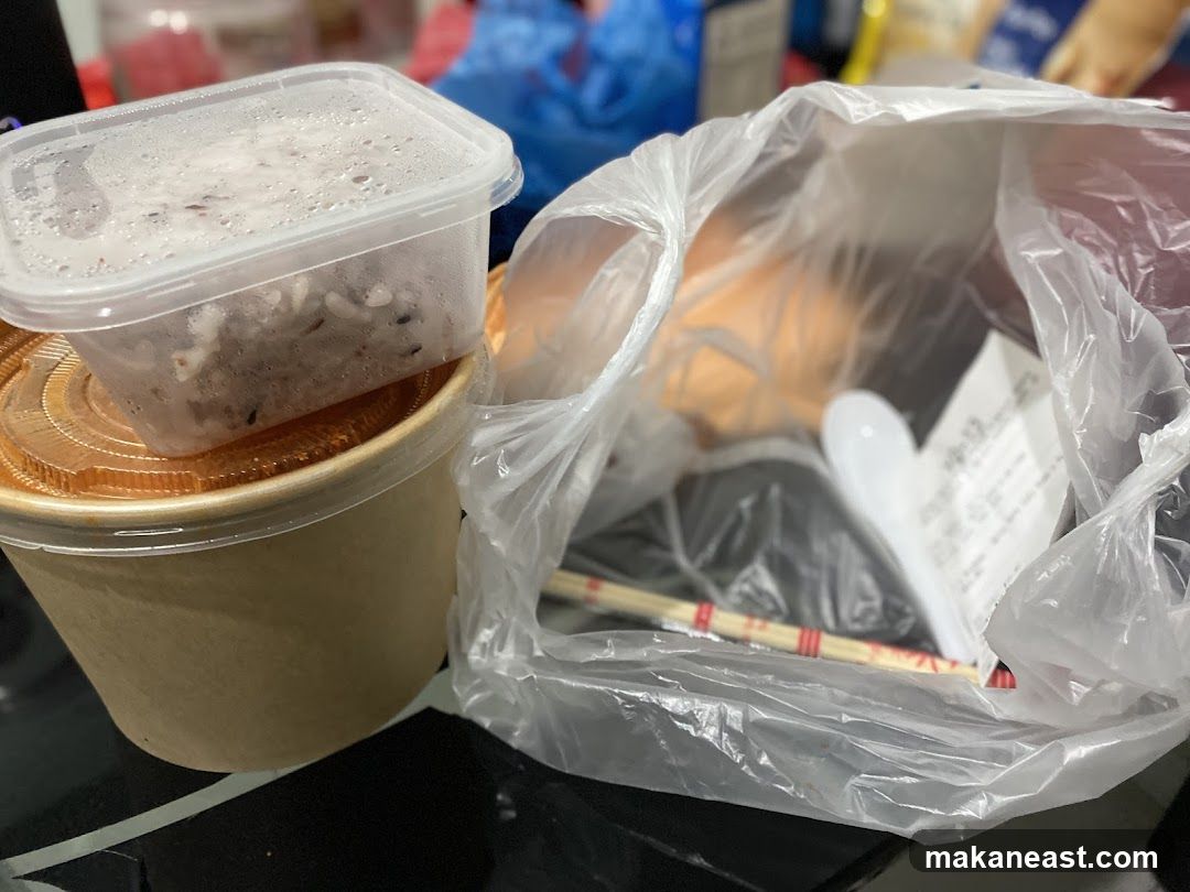 Takeout Food Containers and Bag