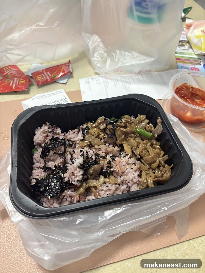 Takeout Meal with Kimchi and Sauces
