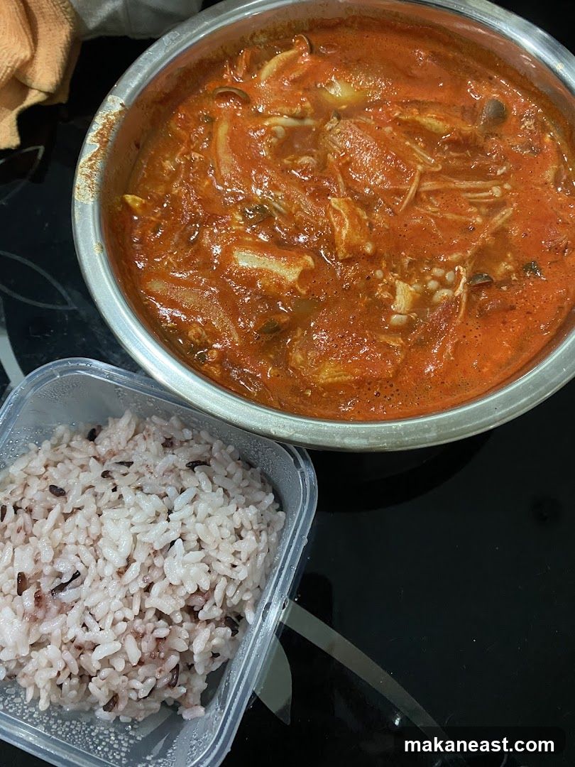 Kimchi Stew and Rice
