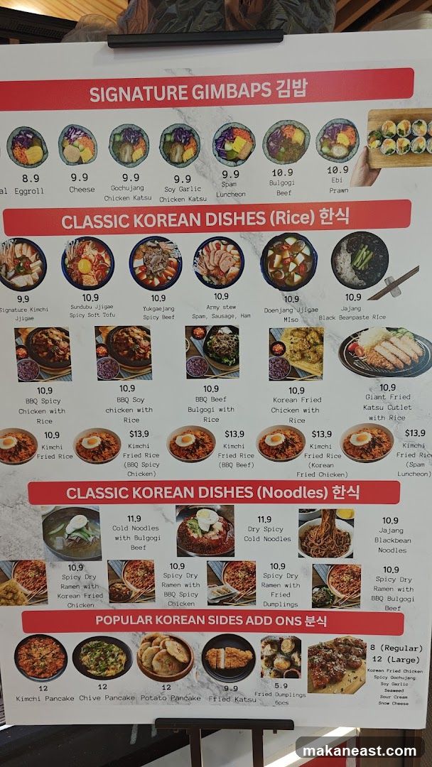 Signature Gimbaps & Classic Korean Dishes