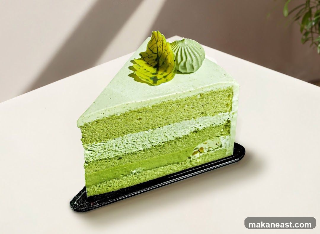 Slice of Matcha Cake