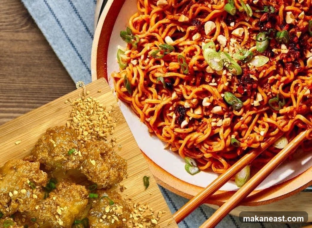 Spicy Noodles and Fried Chicken