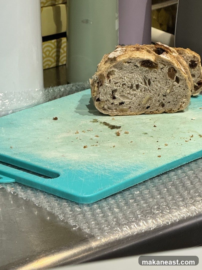 Sliced Bread on Cutting Board