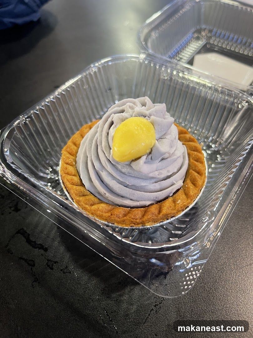 Taro Tart with Chestnut Topping