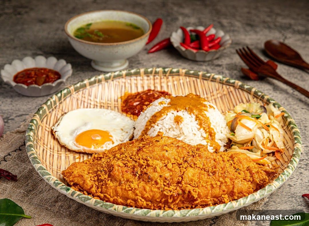 Fried Fish Rice Plate