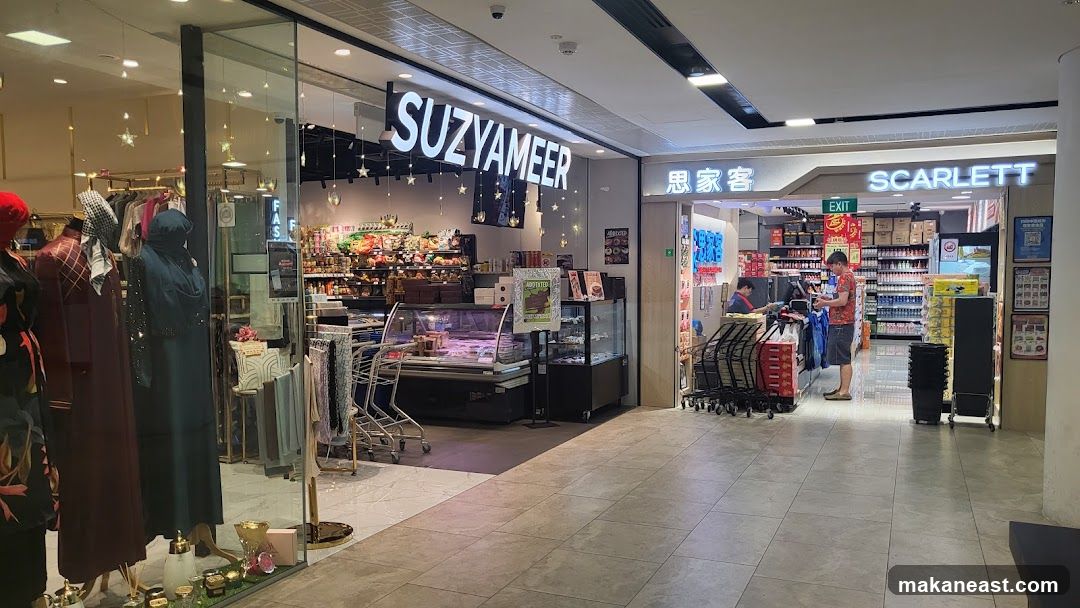 Retail stores in a mall