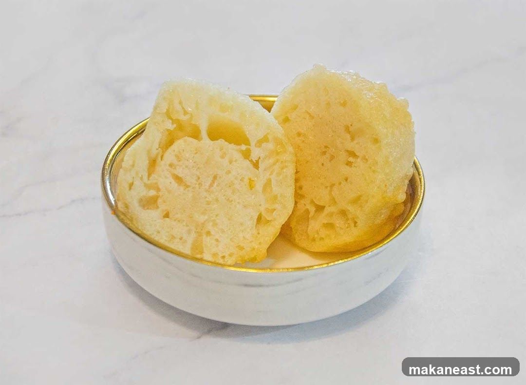Two pieces of bread in a bowl