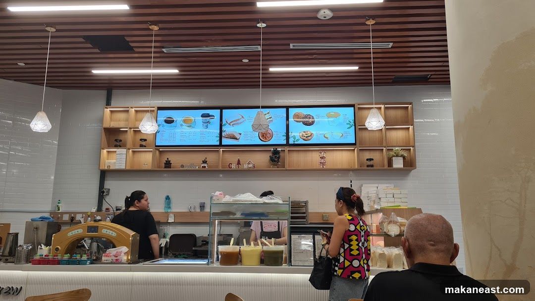 Cafe Interior with Digital Menu Boards
