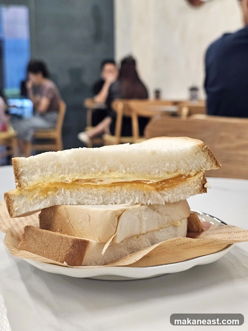 Sandwich with Butter and Jam