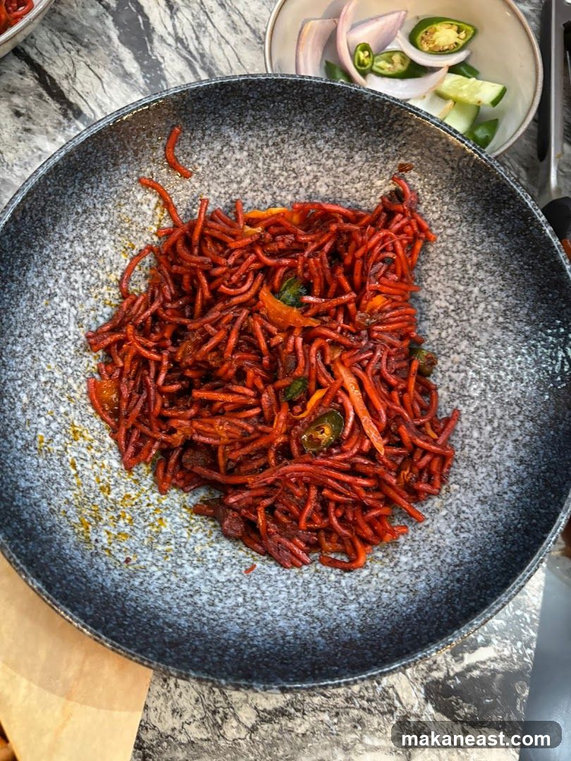 Spicy Noodles with Side Salad