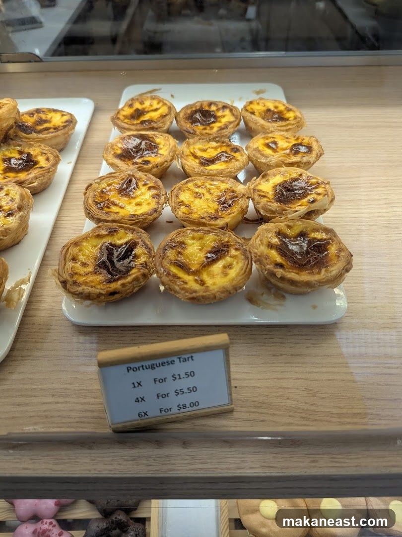 Portuguese Tart Menu