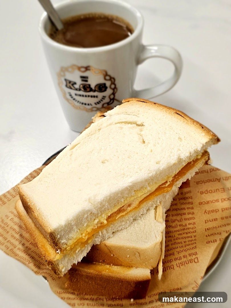 K.C.G. Singapore Traditional Coffee with Sandwich