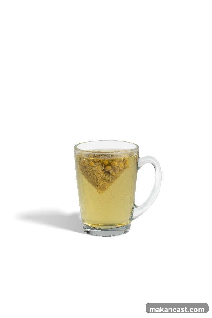 Herbal Tea in a Glass Mug